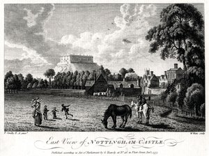 East view of Nottingham Castle, Nottinghamshire, 1777