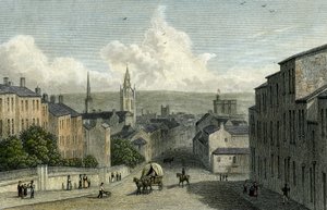 Newcastle from Westgate Hill, Engraved by Edward Finden by William Westall
