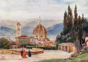Florence. The Duomo, from the Boboli Gardens by William Wiehe Collins