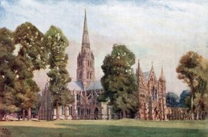 Salisbury, the Cathedral by William Wiehe Collins