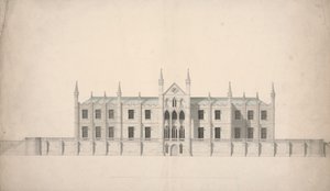 Elevation of a Proposed Design for Cambridge Colleges by William Wilkins