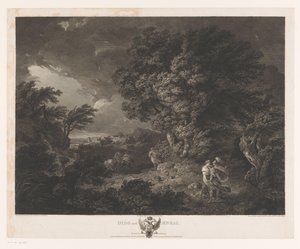 Stormy Landscape with Dido and Aeneas by William Woollett