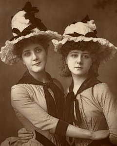 Two Roses, Maude Millett and Annie Hughes, British actresses, 1888