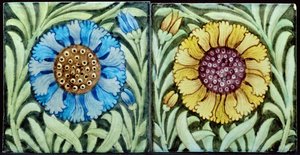 Tiles with Persian style floral design