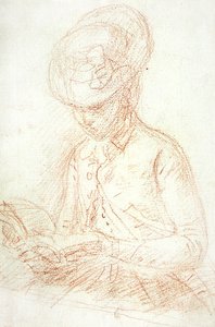 Woman in Riding Habit Reading