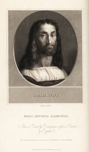 Portrait of Marcantonio Raimondi by William the Younger Holl