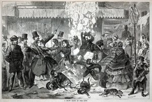 A Snow Slide in the City by Winslow Homer