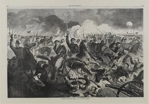 A War for the Union 1862 - A Cavalry Charge by Winslow Homer