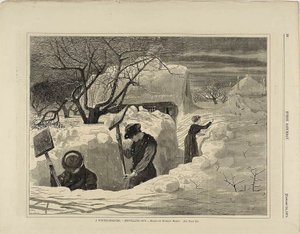 A Winter Morning Shovelling Out by Winslow Homer