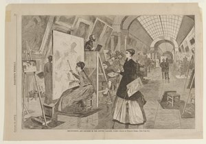 Art Students and Copyists in the Louvre Gallery, Paris by Winslow Homer