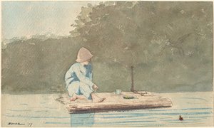 Boy on a Raft by Winslow Homer