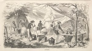 Camp Meeting Sketches: Cooking, 1858 by Winslow Homer