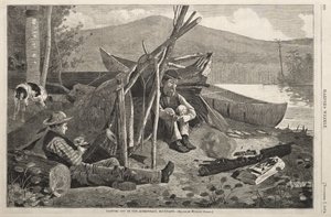 Camping Out in the Adirondack Mountains by Winslow Homer