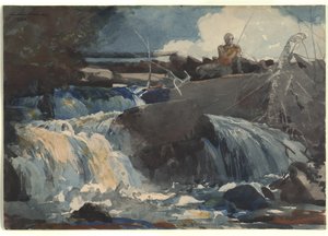 Casting in the Falls by Winslow Homer