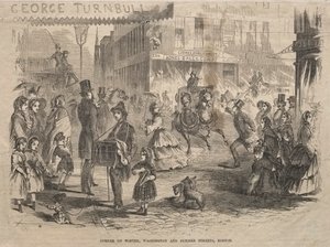 Corner Winter, Washington and Summer Streets, Boston by Winslow Homer