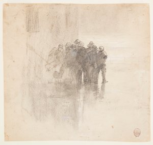 Fishermen in Oilskins, Cullercoats, England, 1881
