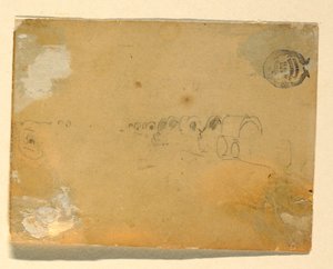 Outline Sketch of Wagon Train, 1862