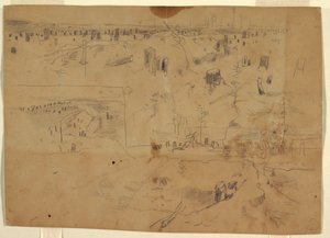 Studies of a Battlefield with Tree Stumps and Blasted Tree Trunks, Petersburg, Virginia, 1864