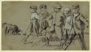 Study for "Snap the Whip", 1872 by Winslow Homer
