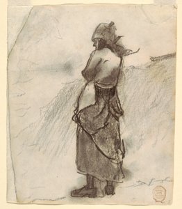 Woman Looking Out to Sea, Cullercoats, England, 1881–82 by Winslow Homer