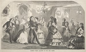 Family Party Playing at Fox and Geese by Winslow Homer