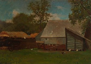 Farmyard with Ducks and Chickens
