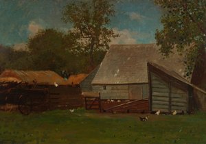 Farmyard with Ducks and Chickens by Winslow Homer