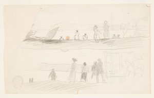 Figures Looking Towards a Bay by Winslow Homer