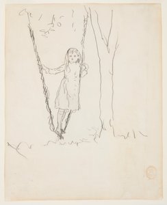 Girl Standing on a Swing by Winslow Homer
