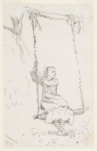 Girl on a Swing by Winslow Homer