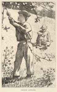 Green Apples, from Our Young Folks, August 1868 by Winslow Homer