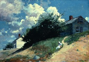 Houses on a Hill by Winslow Homer