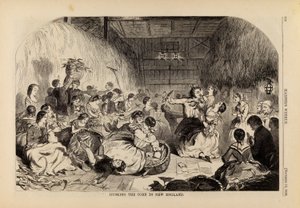Husking the Corn in New England, from Harper