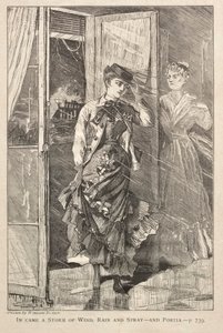 In Came a Storm of Wind, Rain and Spray - and Portia by Winslow Homer