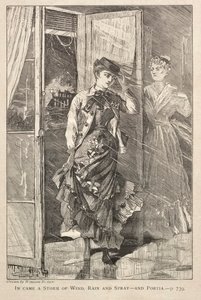 In Came a Storm of Wind, Rain and Spray - and Portia by Winslow Homer