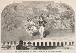 La Petite Angelina and Miss C. Thompson, at the Boston Museum, 1859 by Winslow Homer