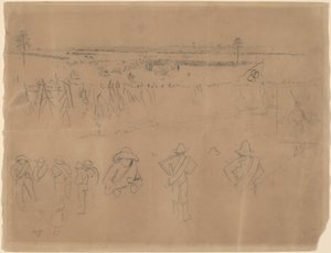 Line-ups and Trenches [recto] by Winslow Homer