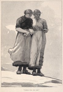 Looking Over The Cliff, from The Century Magazine, November 1883 by Winslow Homer