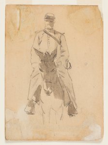 Officer and Head of a Horse