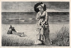 On the Beach - Two are Company, Three are None by Winslow Homer