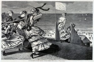 On the Bluff at Long Branch, at the Bathing Hour by Winslow Homer