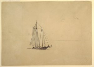 Schooner with Dinghy
