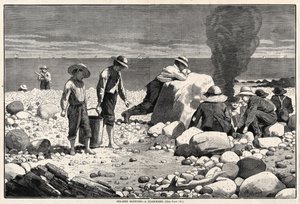 Seaside Sketches - A Clam-Bake by Winslow Homer