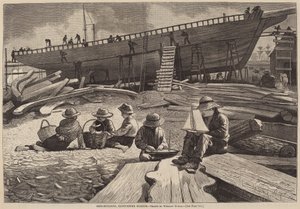 Ship-Building, Gloucester Harbor by Winslow Homer