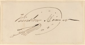 Signature in Palette by Winslow Homer
