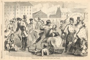 Skating at Boston, from Harper by Winslow Homer