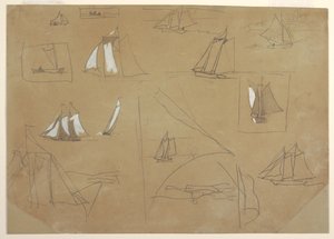 Sketches of Sailing Boats by Winslow Homer