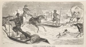 Sleighing in Haymarket Square, Boston by Winslow Homer