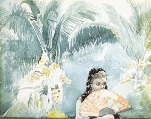 Spanish Girl with Fan, 1885 by Winslow Homer