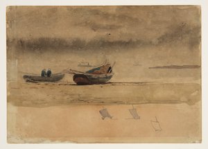 Stern View of Two Rowboats, England